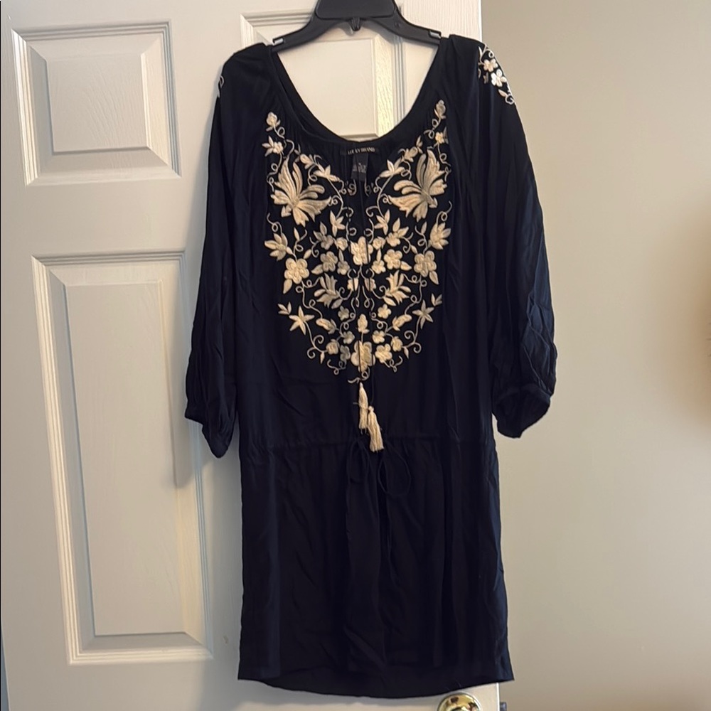 Lucky Brand drop waist embroidered dress